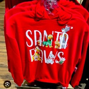 Disney Parks Women's Hoodie - Disney Cats and Dogs Santa Paws size XS Holidays